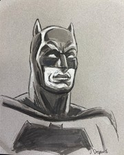 Batman original comic art - art, by