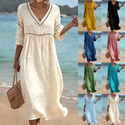 Women neck linen cotton - women's,