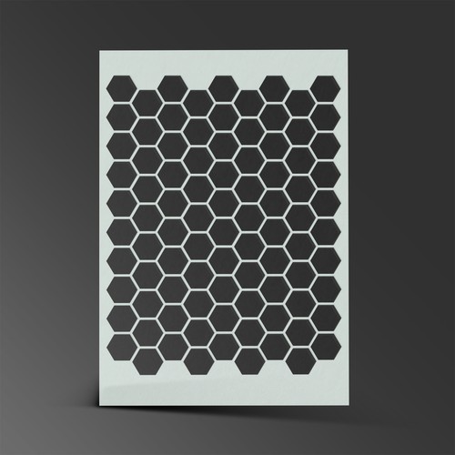 Honeycomb stencil bee - stencil,