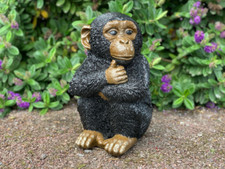 Monkey statue Stone garden gorilla sculpture Garden monkey decoration 