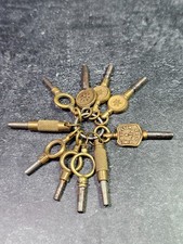 10 Antique watch keys, collection, keyring