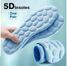 5D Memory Foam Orthopaedic Massage Insoles For Shoes Women Men UK Size 4-13