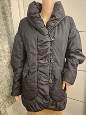 Creenstone Women's Navy Quilted Puffer Jacket Size 40/12 Zip and Button closure 