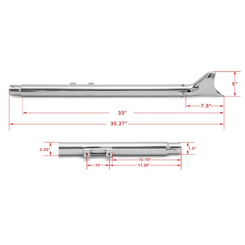 Fishtail slip on muffler - fishtail,
