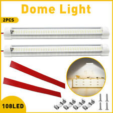 2PCS 108LED Interior Light Strip Bar Car Bus Van Caravan ON/OFF Switch 12V