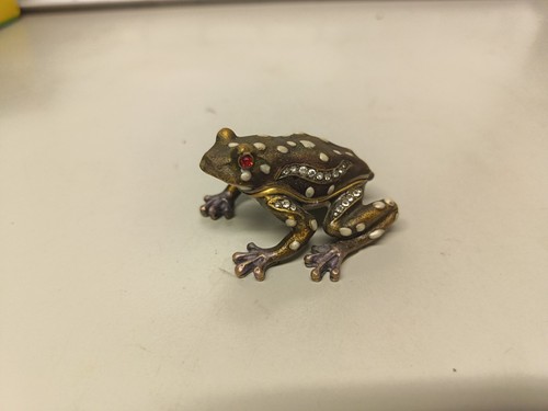 Small frog trinket enamel - small,