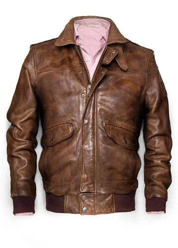 Men biker distressed bomber - distressed,