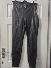 Women's PVC Zip Legged Zara Jeggings Black Size 12