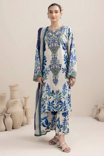 Women blue white floral - women’s,