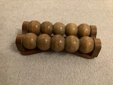 Vintage Wooden Massage Roller - Muscle Pain Foot etc. 10 wooden roller balls.