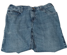 Men's Bernie Dungaree 38X30 Blue Denim Straight Leg Workwear Jeans Pants