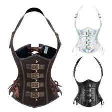 Steampunk Corset Top Gothic PU