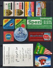 Cheese labels all different varieties ettiquette Fromage formaggio Kase #254