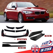 For BMW 1 series E87 E82 Car Side Skirt+Rear Lip+Front Bumper Spoiler Splitter B