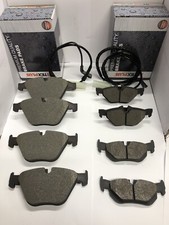 Front and Rear Brake Pads & Sensor For BMW 3 Series E90 E91 E92 E93 2005-2013