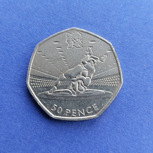 2011 wrestling 50p coin - coin, london