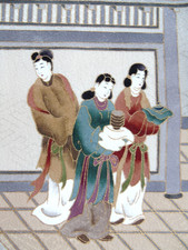 [AYANE] CHINESE HOUSEHOLD - Japanese Silk  KIMONO Fabric