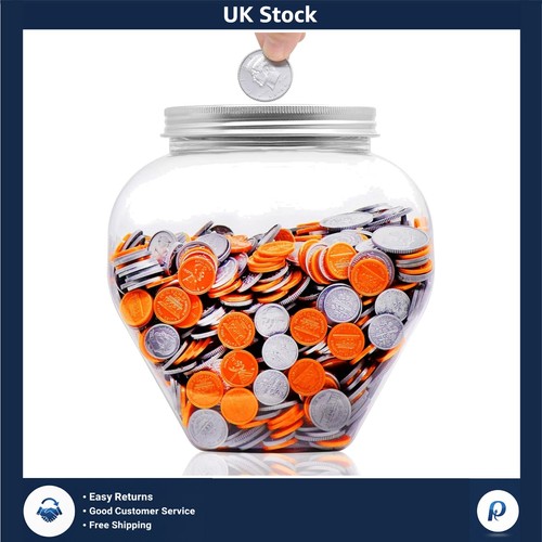 Durable clear coin bank jar - clear,