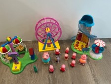BIG PEPPA PIG PLAYSET FIGURES,HELTER SKELTER,FAIR RIDES,TOYS,BALLOON RIDE