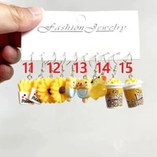 BUY 2 GET 2 FREE Fun Earrings Fashion Cute Fruits Hooks Acrylic Jewellery Gifts