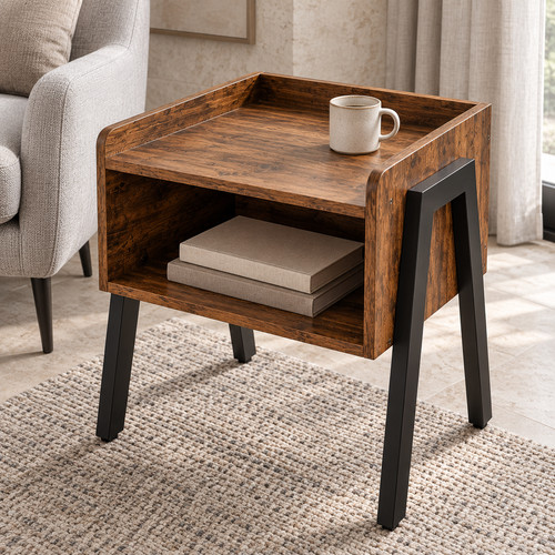 Mahogany side table wooden - mahogany,
