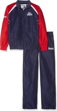 LONSDALE Mens Blue Red & White Team Tracksuit Jacket & Pants Set Medium BNWT
