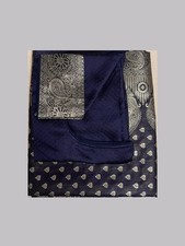 Navy Blue Indian Katan Saree