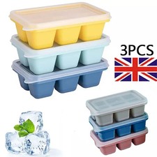 3 Pack Silicone Ice Cube Trays