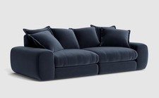 LOAF Wodge Medium Modular sofa in Liquorice Blue Clever Deep Velvet (1867)