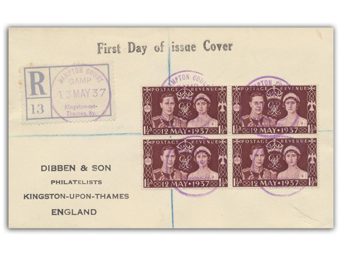 1937 coronation fdc hampton - 1937,