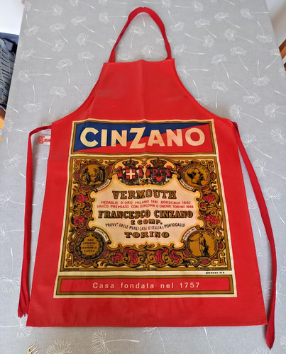 Vintage cinzano vinyl - vintage, apron
