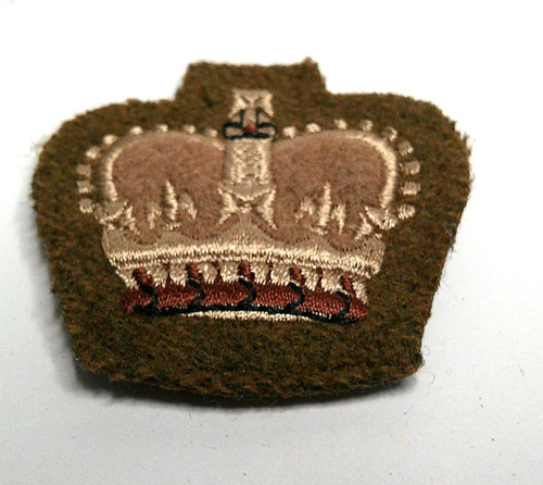 British army rank crown sleeve - british,