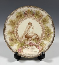 Antique Queen Victoria Commemorative Plate 1897 S.F. & Co China