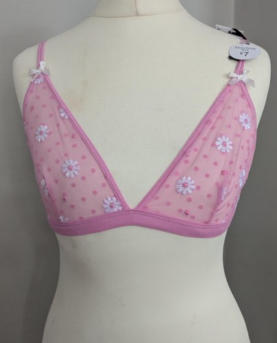 Girls pink white bralete - girls,