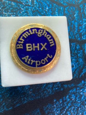 Birmingham Airport BHX, Enamel on Marble Paperweight rare aviation aerospace