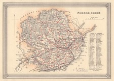 Decorative antique county map