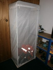 Portable Fabric Single Wardrobe with Rails and Zipped Door