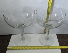 2 x Vintage Jumbo Wine or Champagne Glass - candy dish, fruit bowl, etc.