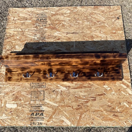 Rustic wood wall mounted coat - wall,