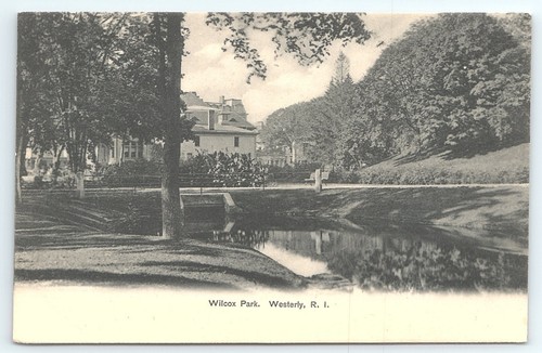 Postcard wilcox park westerly - wilcox,