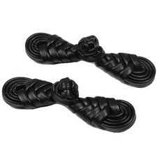 10 Pairs Retro Faux Leather Frog Closure Chinese Knots Button for Sewing DIY New