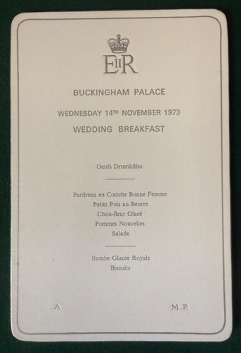 Antique royal wedding menu - antique,