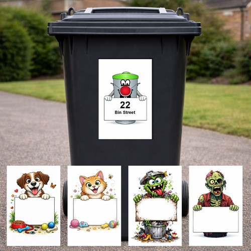 Funny personalised wheelie bin - personalised,