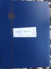 gb stamps ( includes 5 pages face value ) in blue stock book