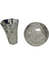 Cut Glass Crystal Vase Set