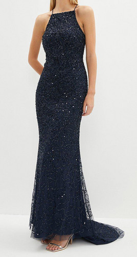 Coast navy lace back - navy, up