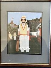 Cricket Art. Cricketer By