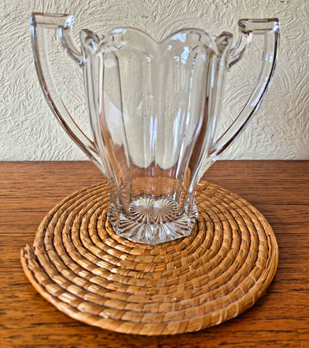 Clear glass fluted pitcher jug - fluted,