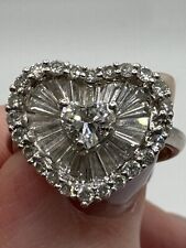 1ct Diamond 18ct White Gold Heart Ring 