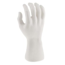 Plastic Male Right Manikin Arm Hand For Jewelry White